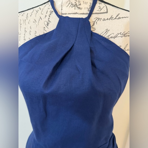 Reformation Linen Dory Dress in DANUBE Blue Size 8 NWT - Picture 4 of 7